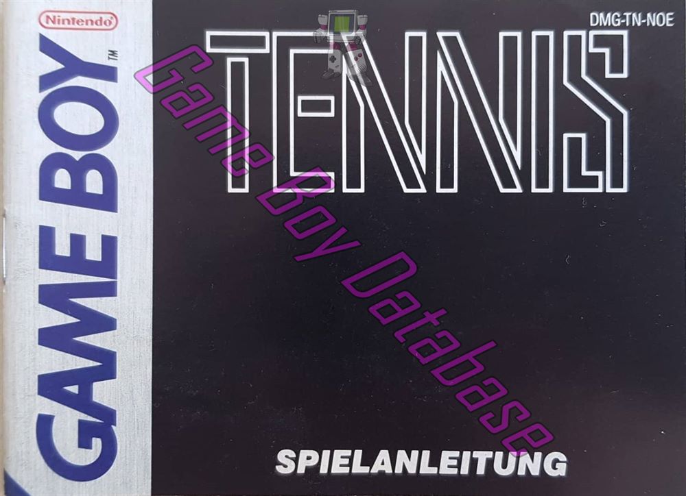 Tennis NOE-1 Front of the booklet