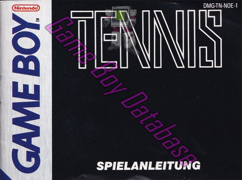 Tennis NOE-2 Front of the booklet