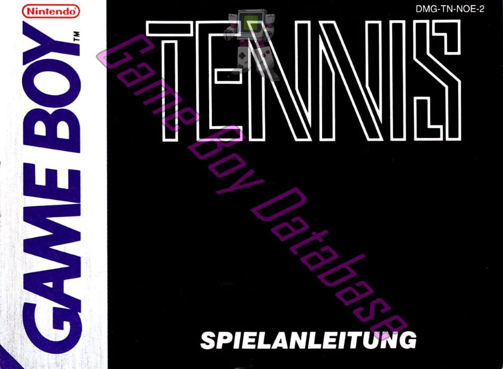 Tennis NOE-3 Front of the booklet