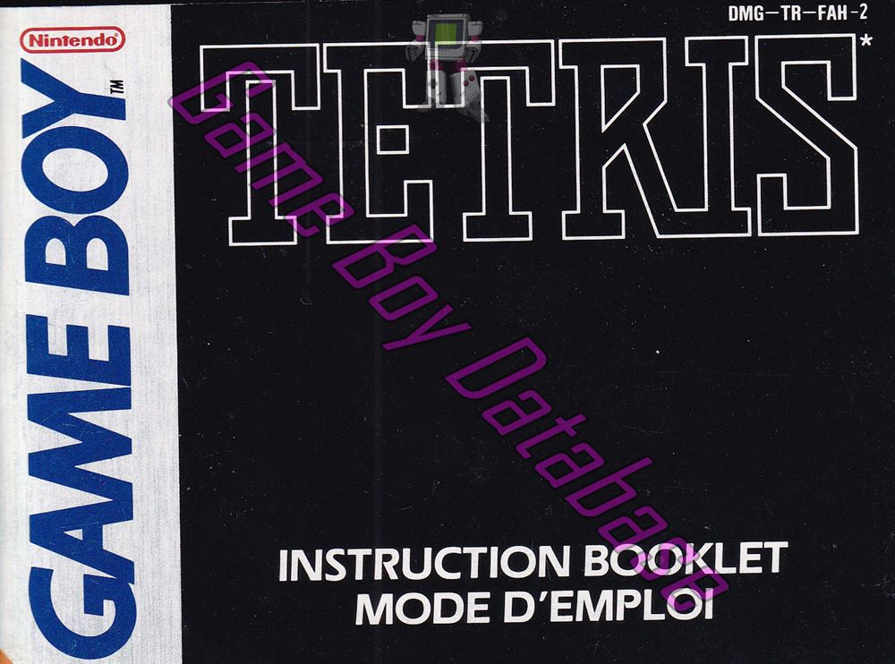 Tetris FAH Front of the booklet