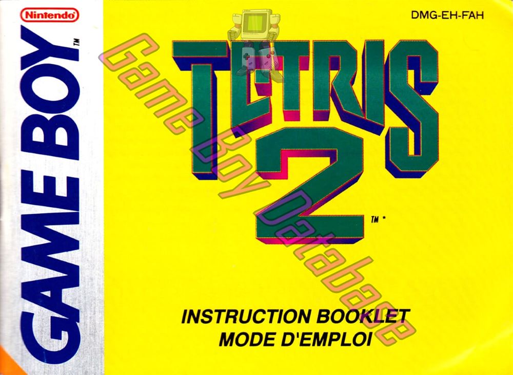 Tetris 2 FAH Front of the booklet