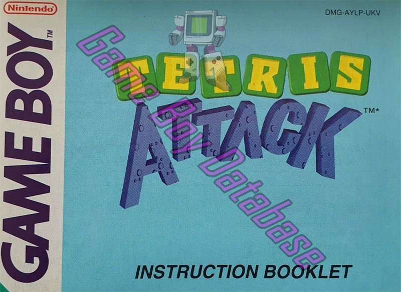 Tetris Attack NUKV Front of the booklet