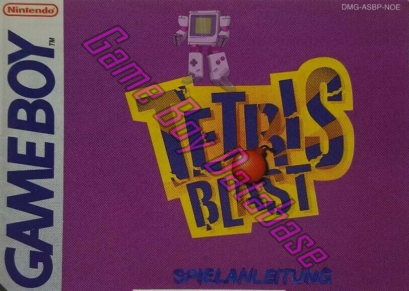 Tetris Blast NOE Front of the booklet