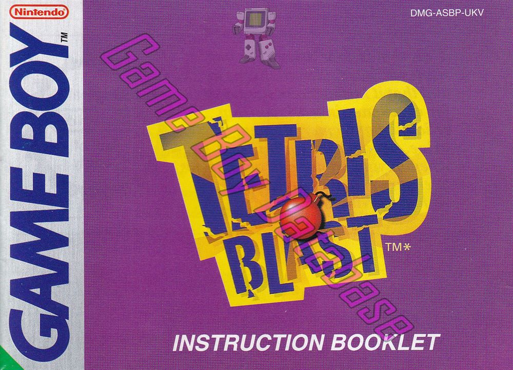 Tetris Blast UKV Front of the booklet