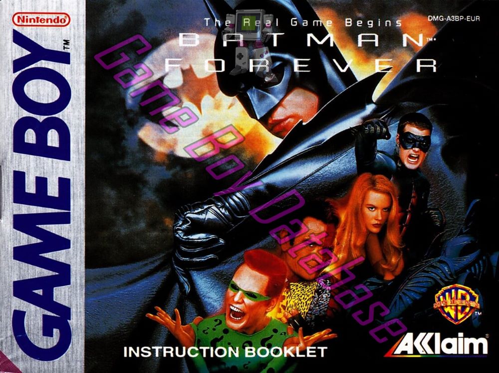 Batman Forever EUR Front of the booklet