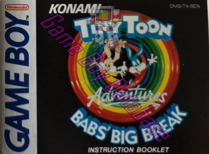 Tiny Toon Adventures Babs' Big Break SCN Front of the booklet