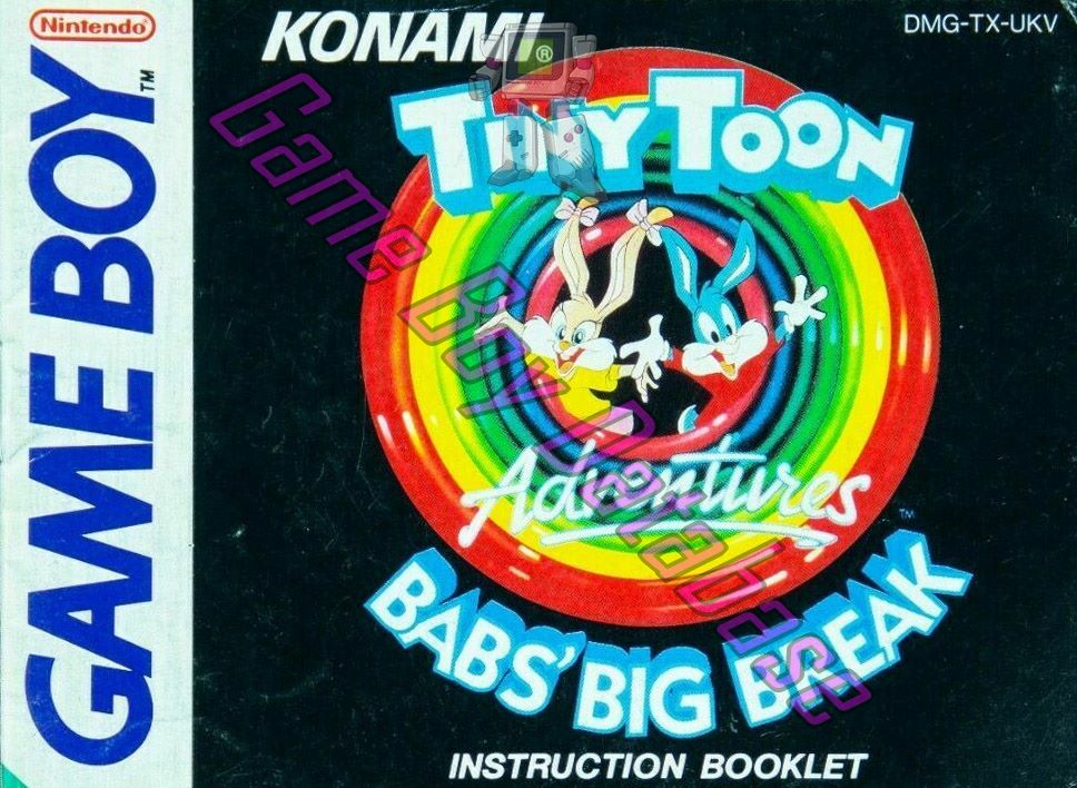 Tiny Toon Adventures Babs' Big Break UKV Front of the booklet