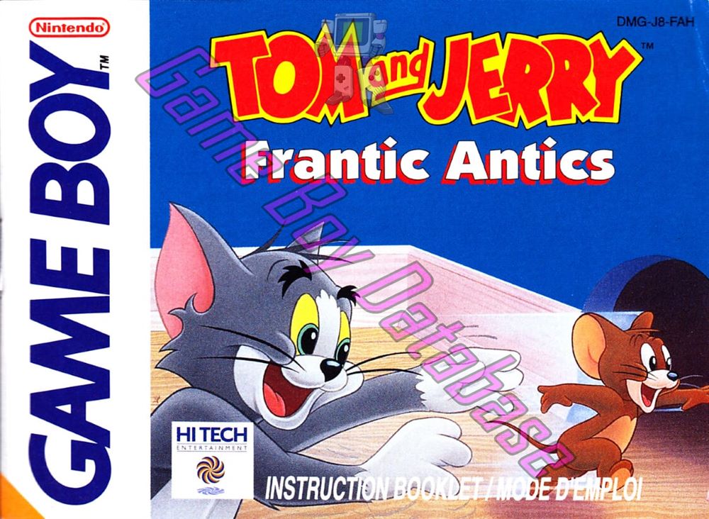 Tom & Jerry Frantic Antics FAH Front of the booklet