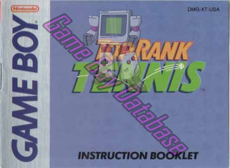 Top Rank Tennis USA Front of the booklet