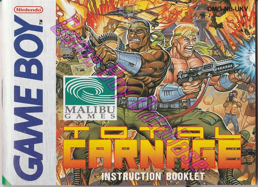 Total Carnage UKV Front of the booklet