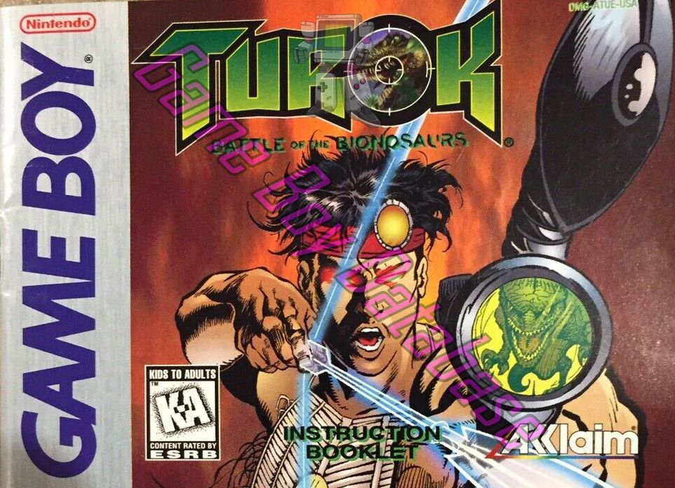 Turok Battle of the Bionosaurs USA Front of the booklet