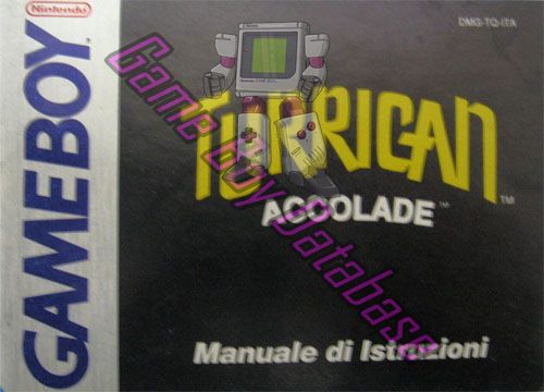 Turrican ITA Front of the booklet