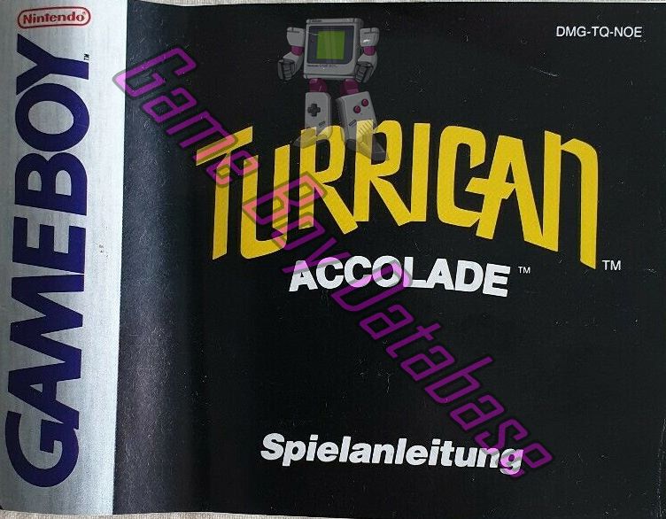 Turrican NOE Front of the booklet