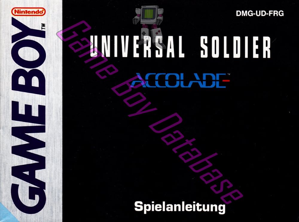 Universal Soldier FRG Front of the booklet