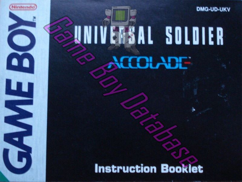 Universal Soldier UKV Front of the booklet