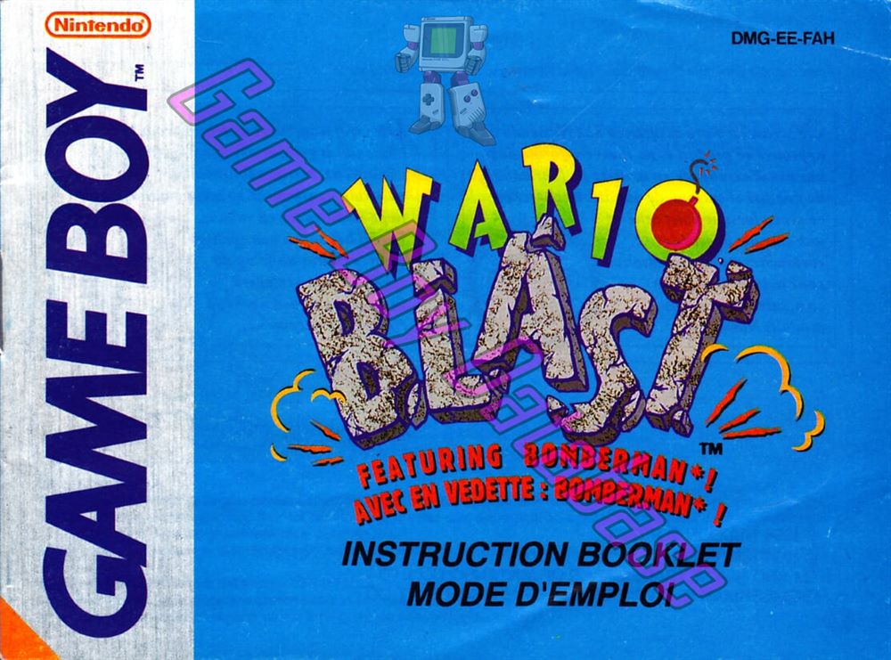 Wario Blast Featuring Bomberman! FAH Front of the booklet