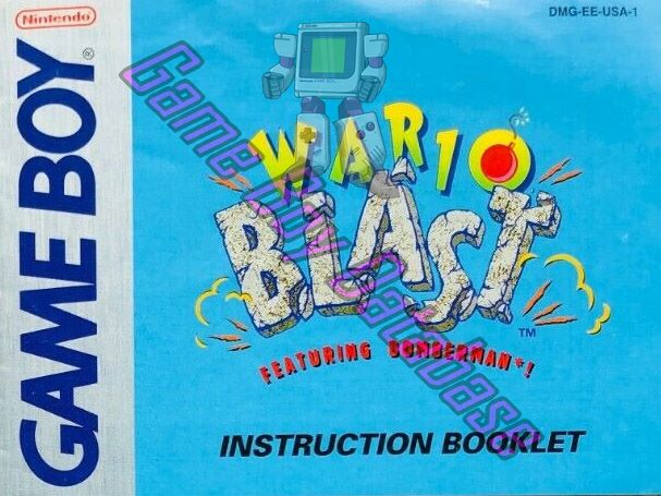 Wario Blast Featuring Bomberman! USA-1 Front of the booklet