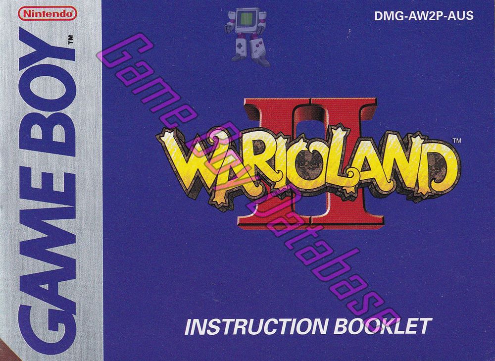 Wario Land II AUS Front of the booklet