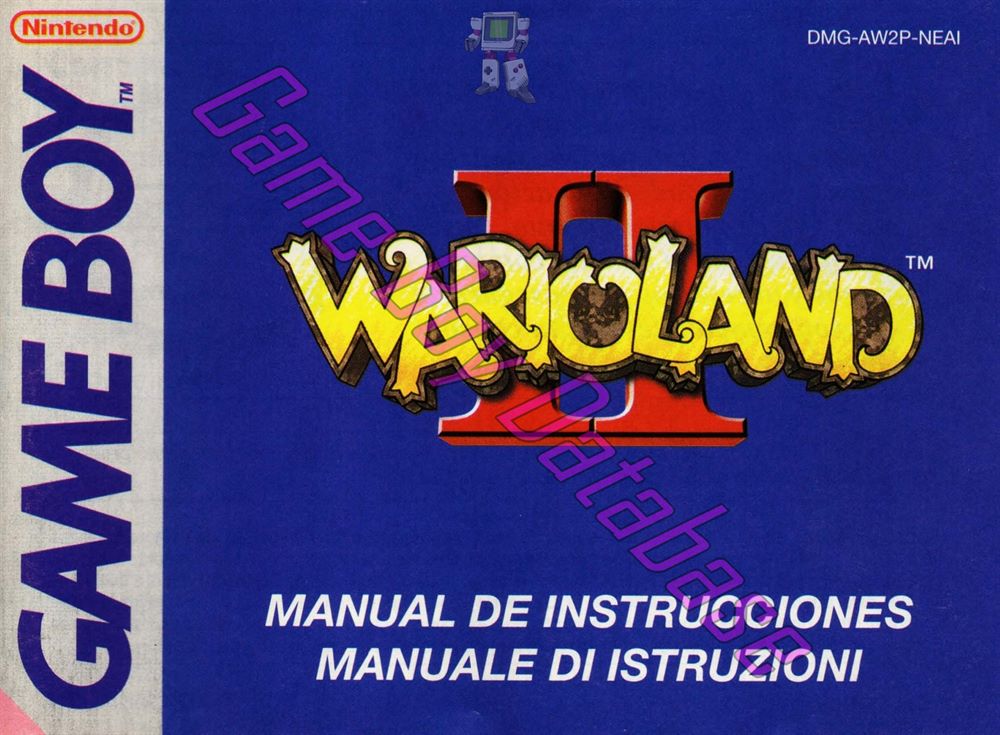 Wario Land II NEAI Front of the booklet