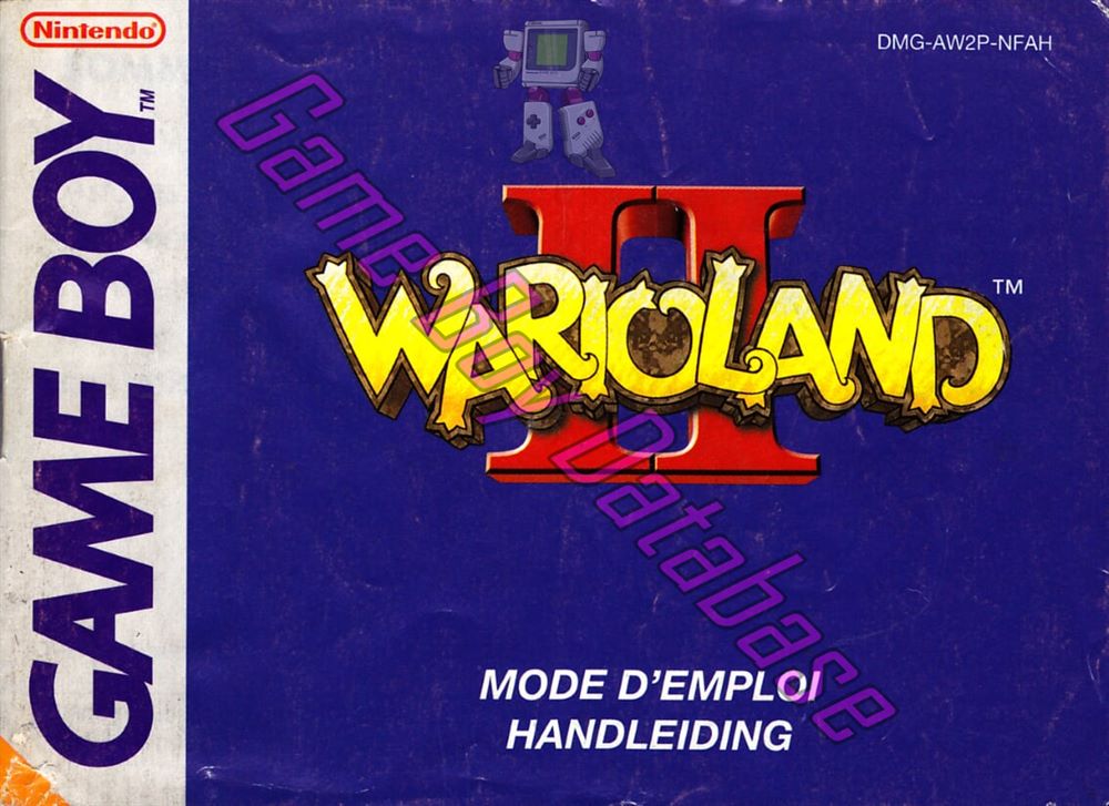 Wario Land II NFAH Front of the booklet