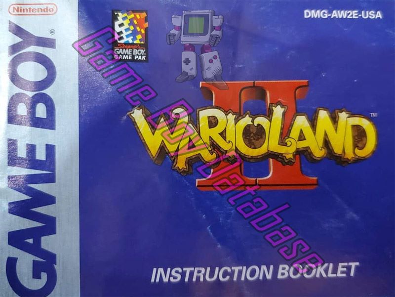 Wario Land II USA Front of the booklet