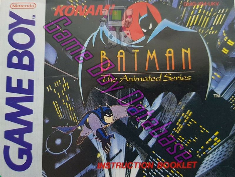 Batman the Animated Series UKV Front of the booklet