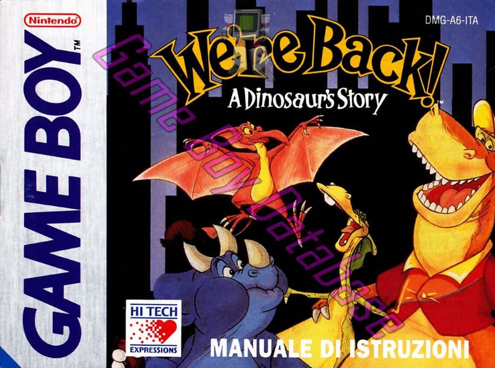 We're Back!: a Dinosaurs Story ITA Front of the booklet