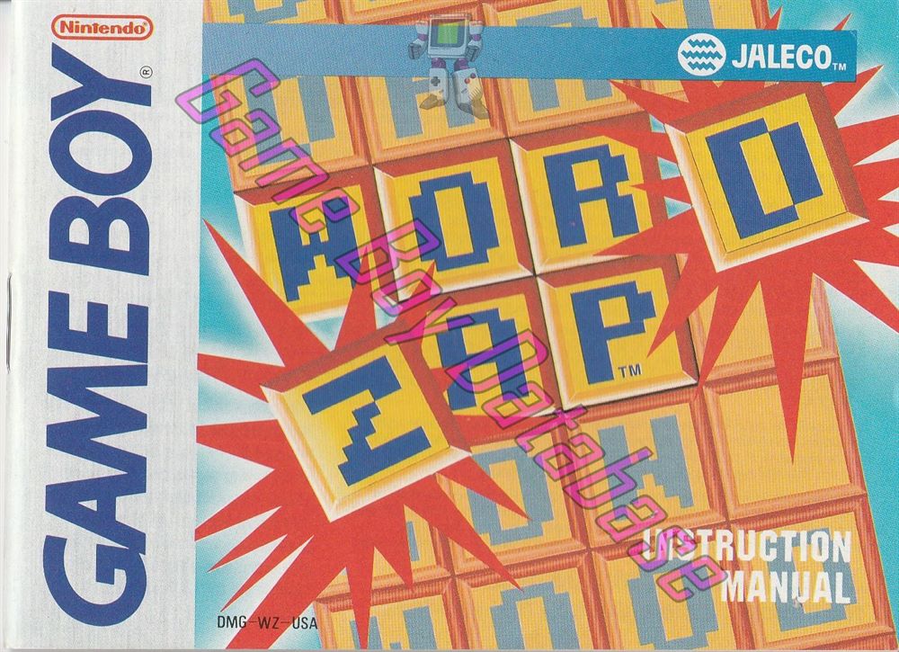 Word Zap USA Front of the booklet