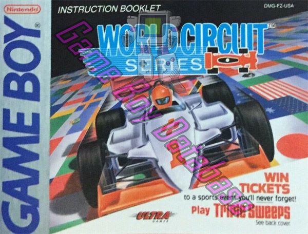 World Circuit Series USA Front of the booklet