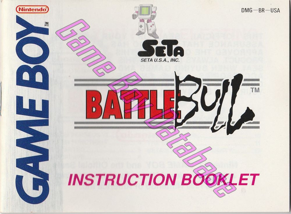 Battle Bull USA Front of the booklet