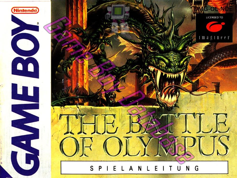 Battle of Olympus (the) NOE Front of the booklet