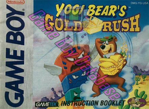 Yogi Bear's Gold Rush USA Front of the booklet