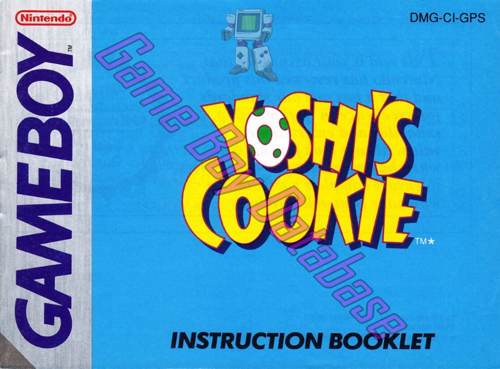 Yoshi's Cookie GPS Front of the booklet