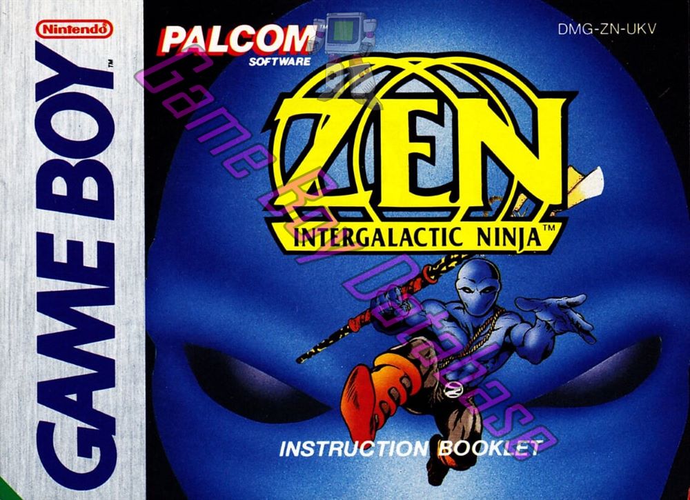 Zen Intergalactic Ninja UKV Front of the booklet