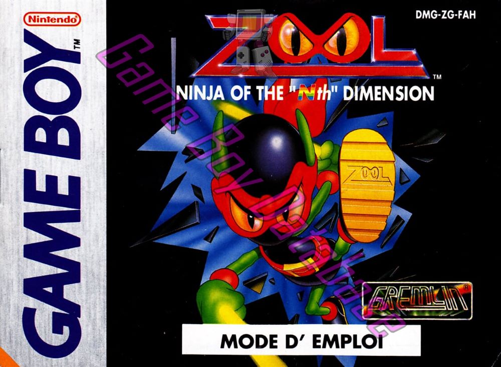 Zool FAH-1 Front of the booklet