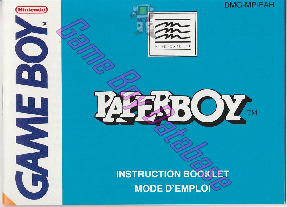 Paperboy FAH Front of the booklet