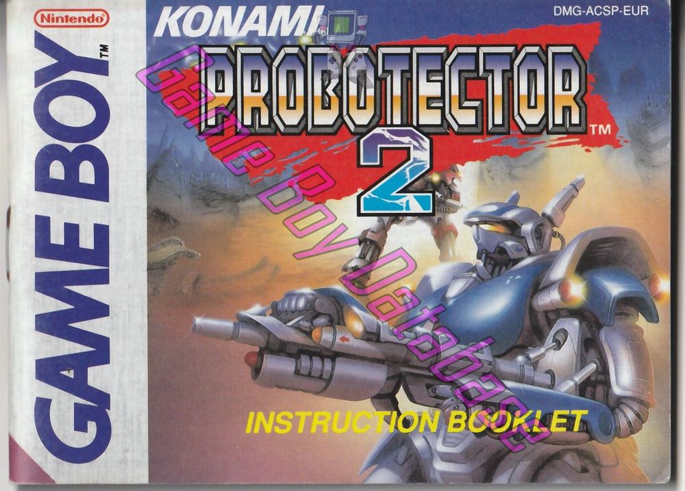 Probotector 2 EUR Front of the booklet