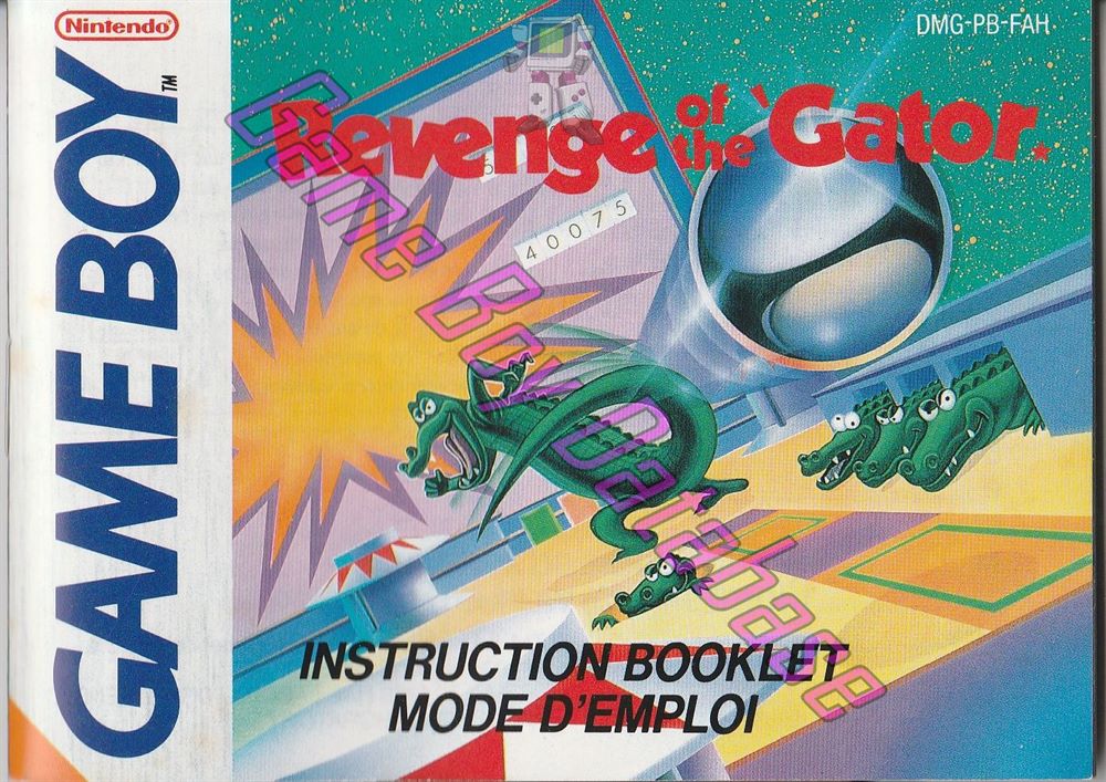 Revenge of the Gator FAH Front of the booklet