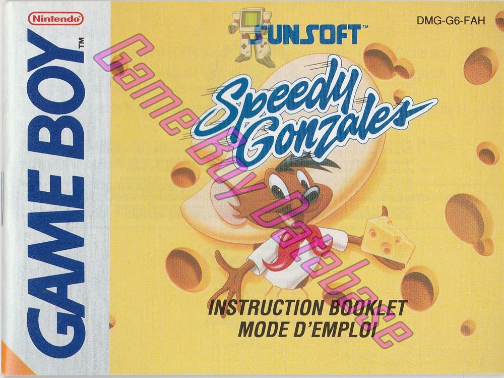 Speedy Gonzales FAH Front of the booklet