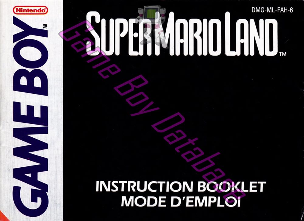 Super Mario Land FAH-2 Front of the booklet