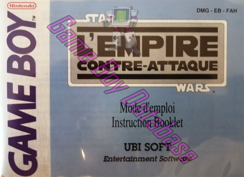 Star Wars l'Empire Contre-Attaque FAH-1 Front of the booklet