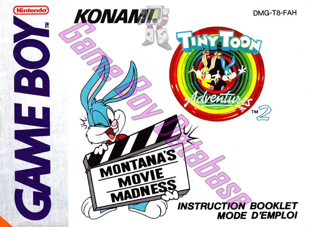 Tiny Toon Adventures 2 Montana's Movie Madness FAH Front of the booklet