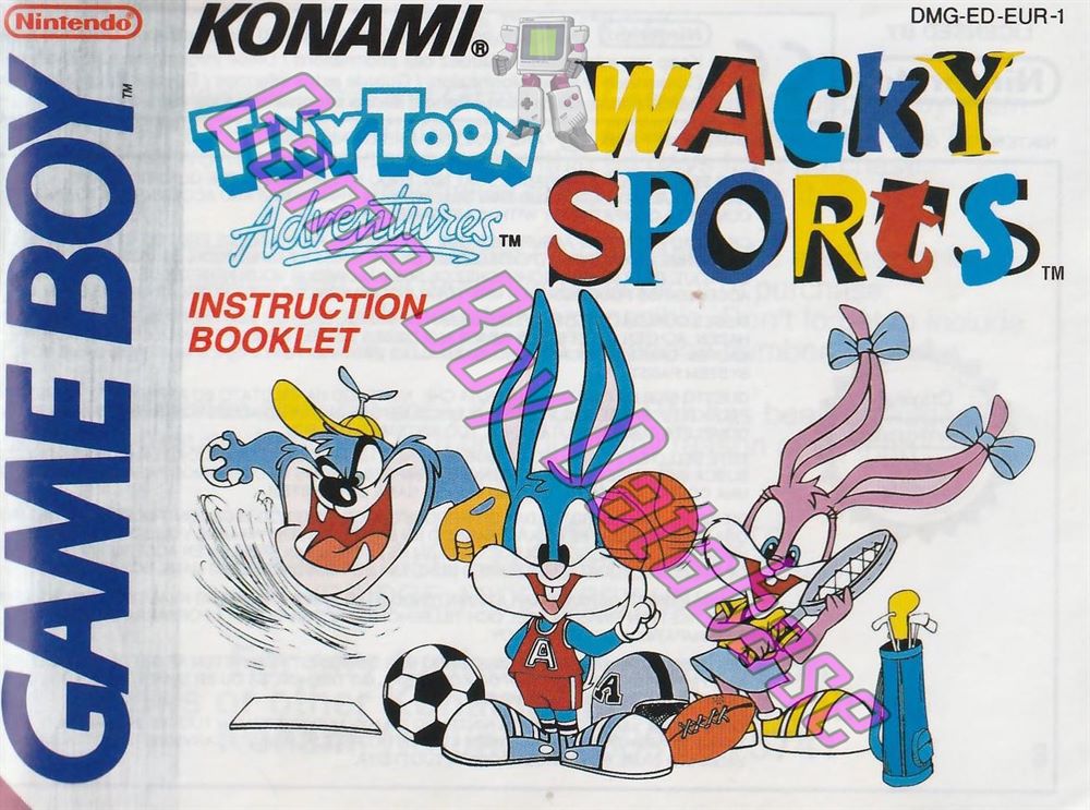 Tiny Toon Adventures Wacky Sports EUR-1 Front of the booklet