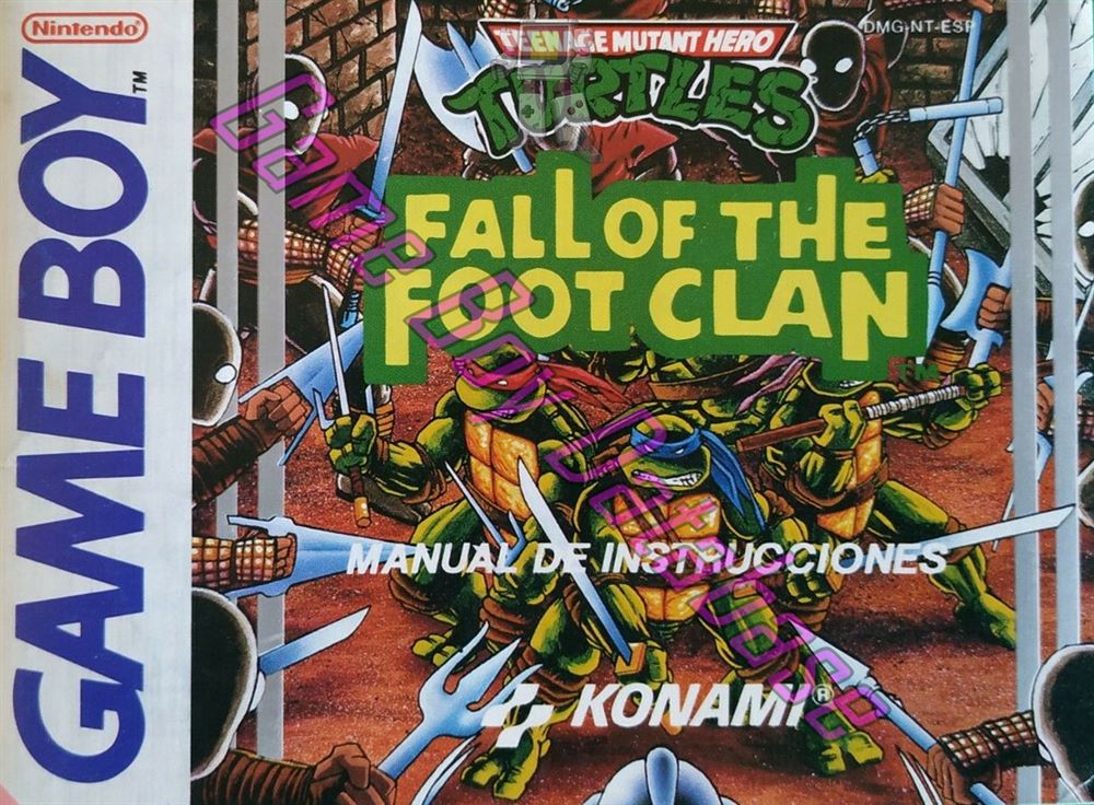 Teenage Mutant Hero Turtles Fall of the Foot Clan ESP Front of the booklet