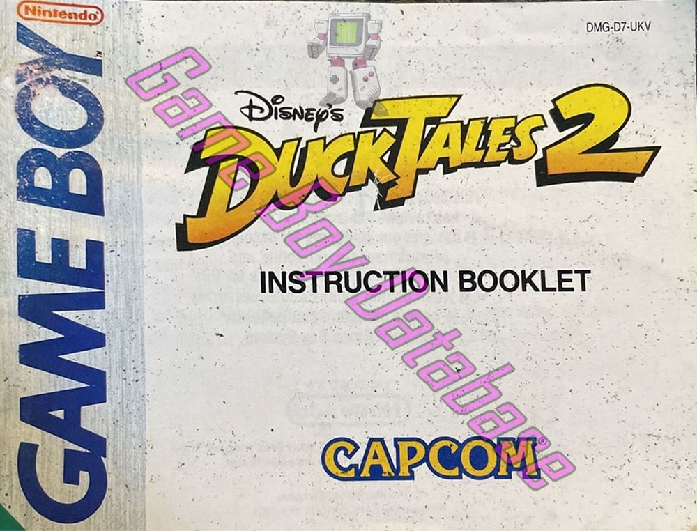 Duck Tales 2 (Disney's) UKV Front of the booklet