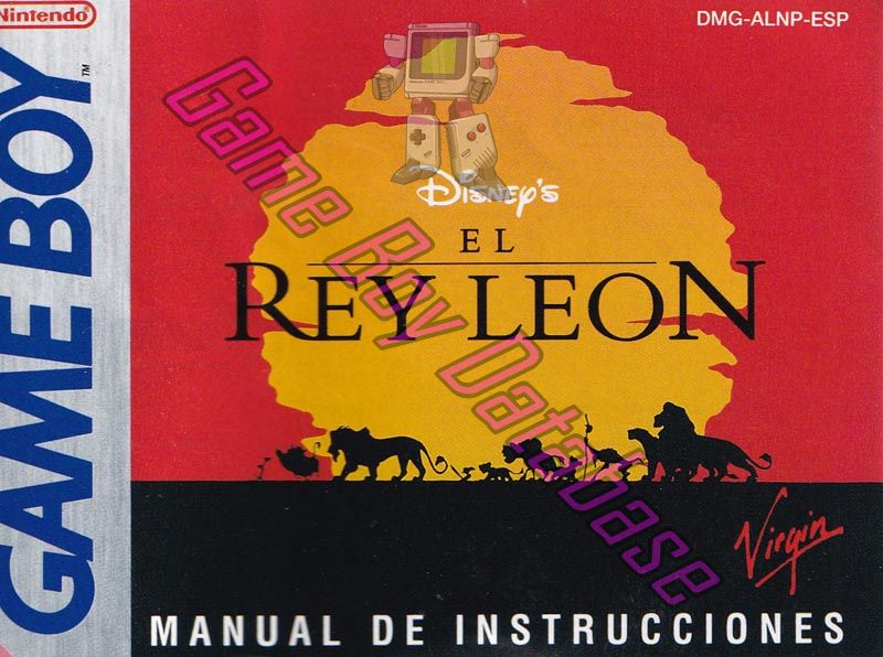 Rey Leon (Disney el) ESP Front of the booklet