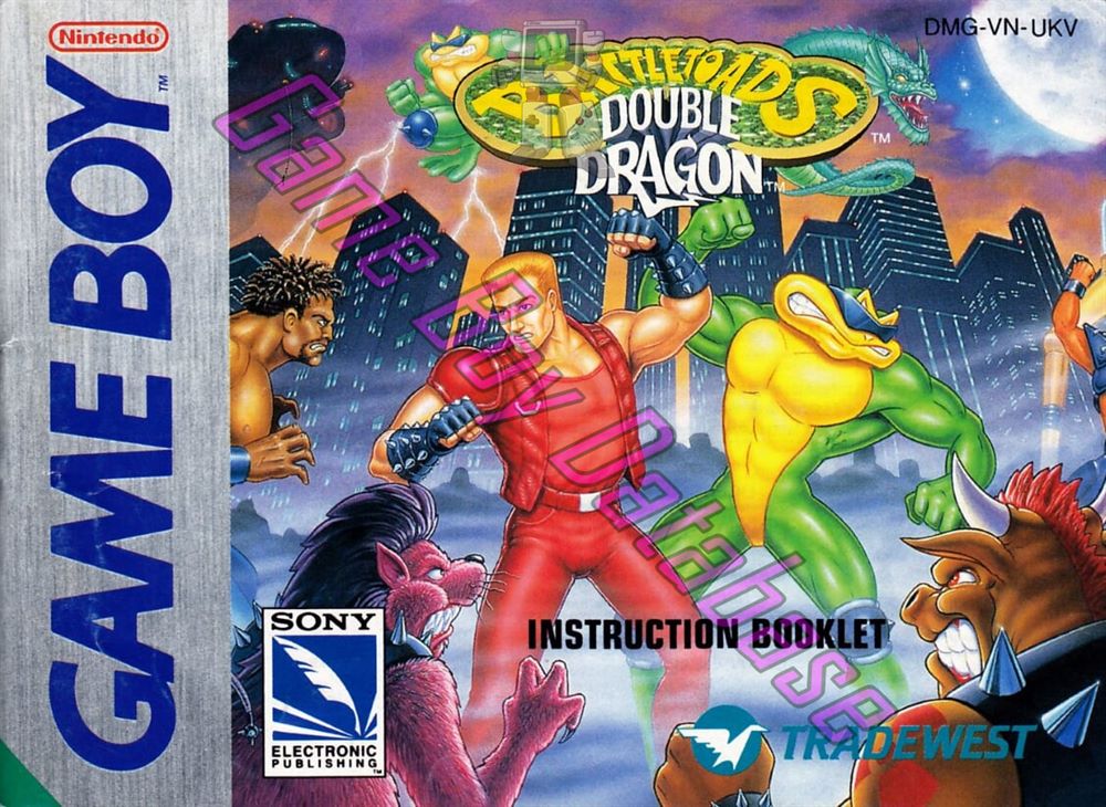 Battletoads Double Dragon UKV Front of the booklet