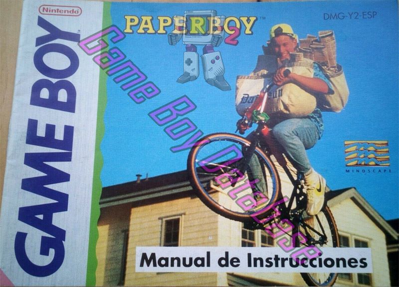 Paperboy 2 ESP Front of the booklet