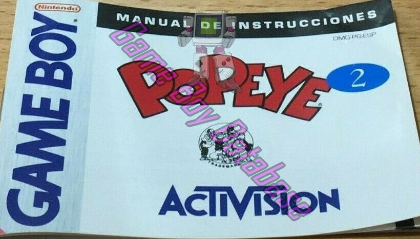 Popeye 2 ESP Front of the booklet