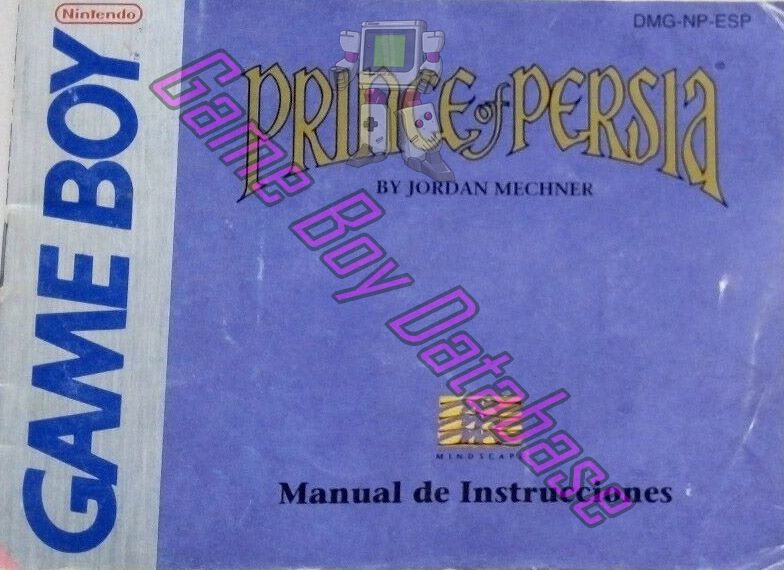 Prince of Persia ESP Front of the booklet